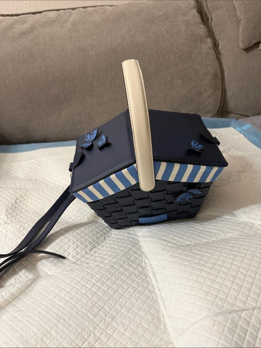 Kate spade butterfly picnic basket purse